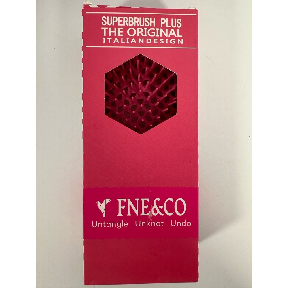 FNE & Co Superbrush Hair Brush Detangling Wet Dry Knot Free Pink New